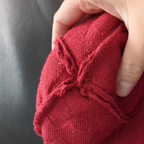 Coach Red Winter Logo Hat with Pom Pom - Picture 10 of 11